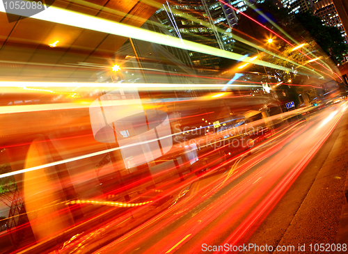 Image of highway light trails