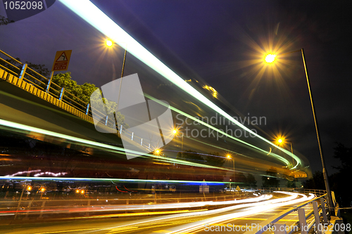 Image of Highway traffic at night