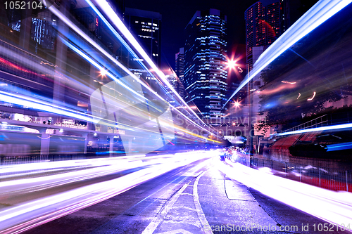 Image of modern city at night