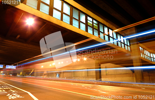 Image of traffic at night