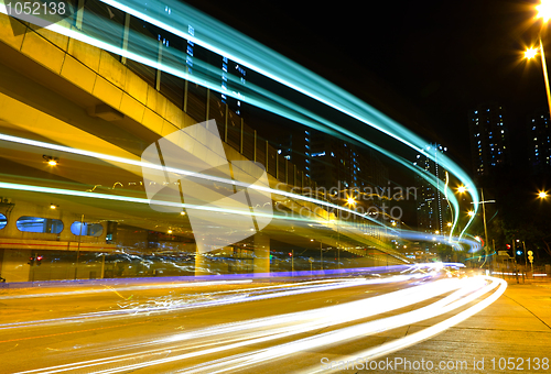 Image of Highway traffic at night
