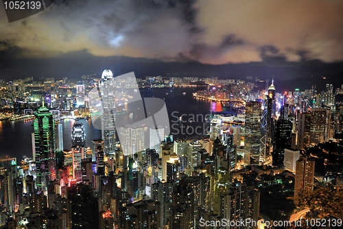 Image of Hong Kong cityscape at night