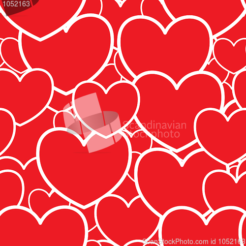 Image of Abstract red background with hearts