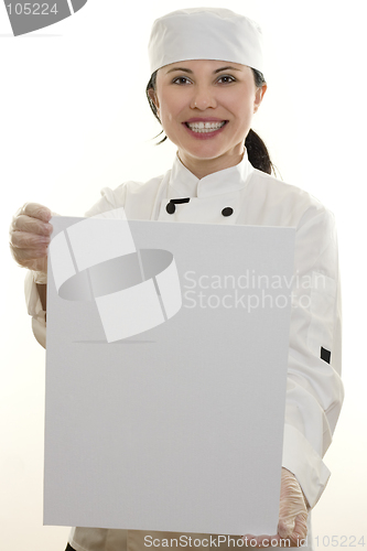 Image of Chef with Sign