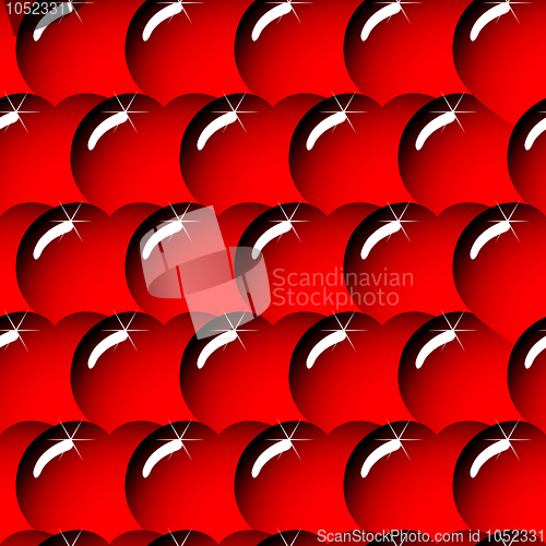 Image of Elegance background with red glass hearts