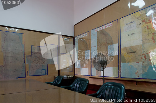 Image of Map room at the Reunification Palace in Ho Chi Minh City