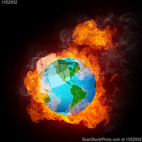 Image of Globe in Flame