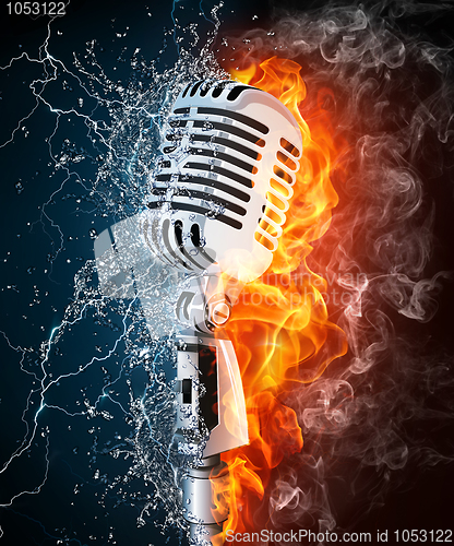 Image of Microphone on Fire and Water