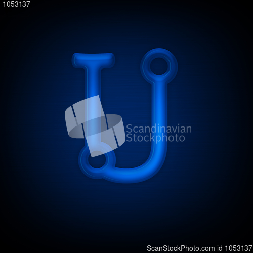 Image of Neon Letter U