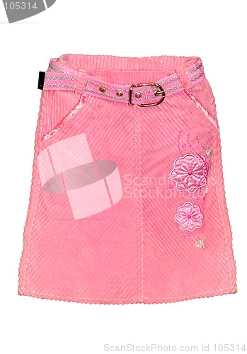 Image of Pink children girl skirt isolated