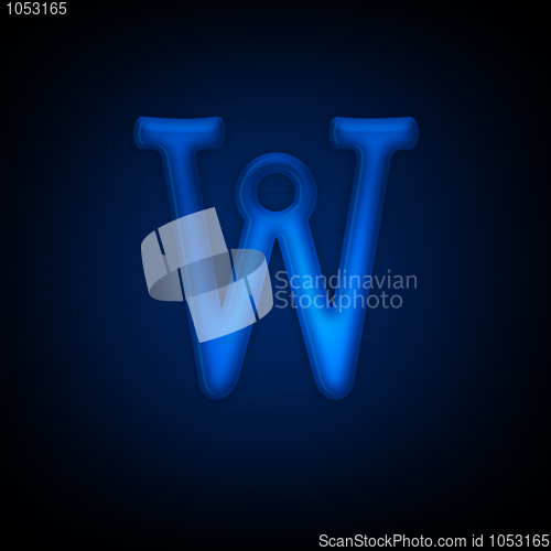 Image of Neon Letter W