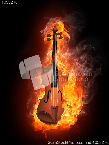 Image of Violin in Fire