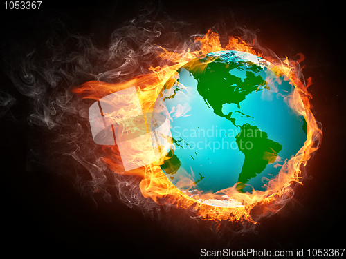 Image of Globe in Flame