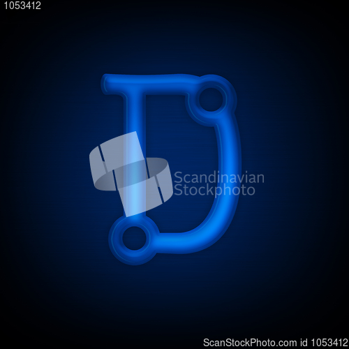 Image of Neon Letter D