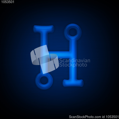 Image of Neon Letter H