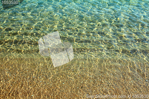 Image of shallow of sea on sand beach