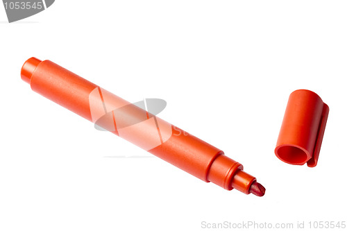 Image of red highlighter isolated on white