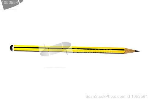 Image of Yellow pencil isolated on white