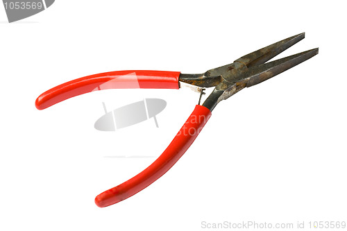 Image of Flat pliers isolated on white 