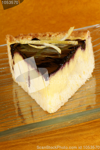 Image of Blueberry and vanilla custard cream tart