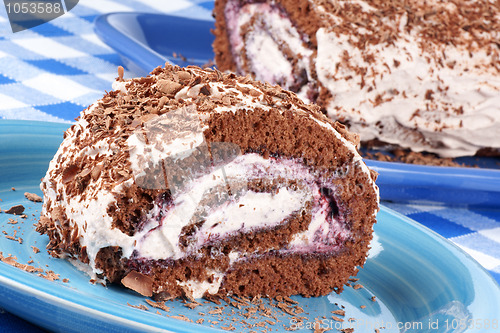 Image of Chocolate swiss roll cake