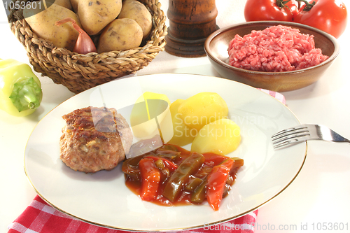 Image of Meatball with Ratatouille