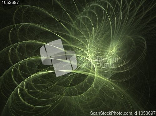 Image of Green light spiral 3D
