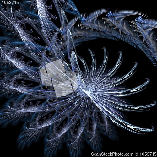 Image of Blue spiral design