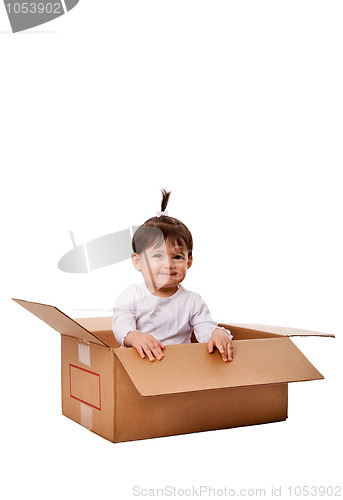 Image of Happy baby in surprise box