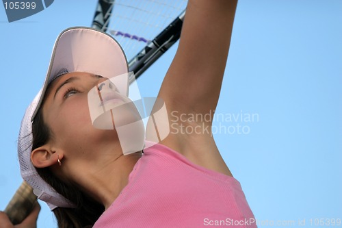Image of Girl playing tennis