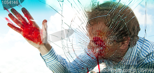 Image of Man on windscreen