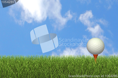 Image of Golf Ball on Tee