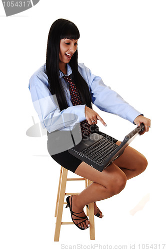 Image of Girl with laptop.