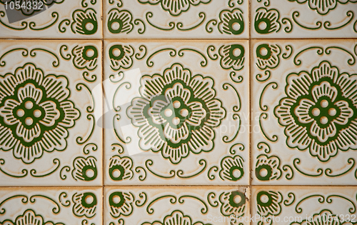 Image of Traditional Portuguese glazed tiles