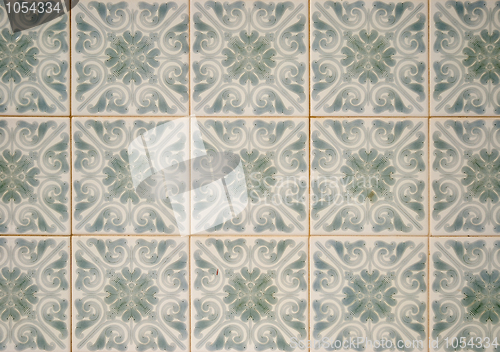 Image of Traditional Portuguese glazed tiles