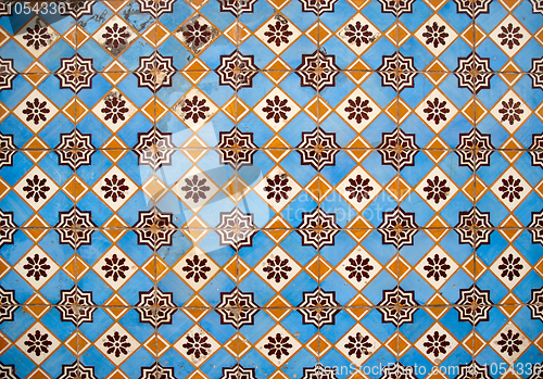 Image of Traditional Portuguese glazed tiles