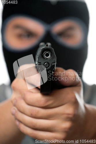 Image of Masked Man With a Gun