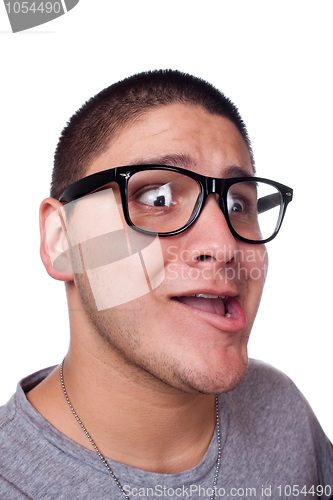 Image of Man Wearing Nerd Glasses