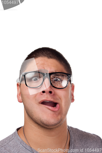 Image of Man Wearing Nerd Glasses