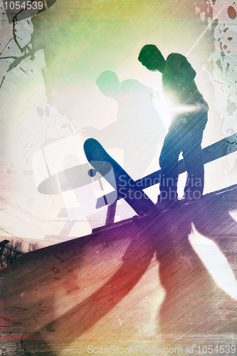 Image of Grungy Skateboarder