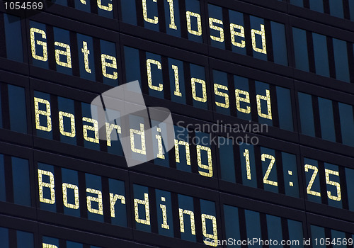 Image of Airport information board.