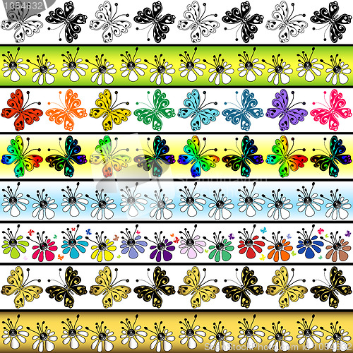 Image of Set seamless vivid  borders 