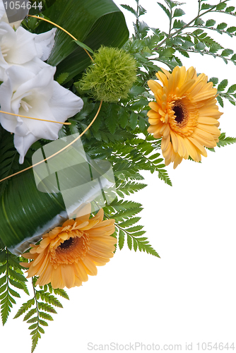 Image of Detail of bouquet of flowers