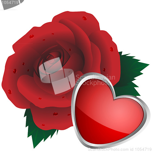 Image of Heart and rose