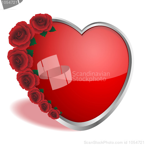 Image of Heart and roses