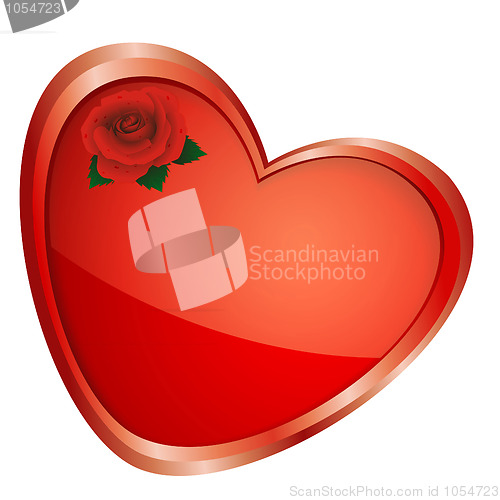 Image of Heart with a rose