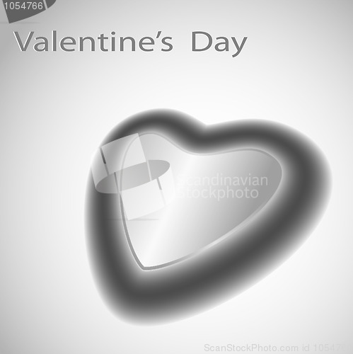 Image of Heart of grey color