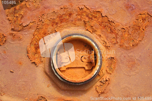 Image of Rusted oil drum