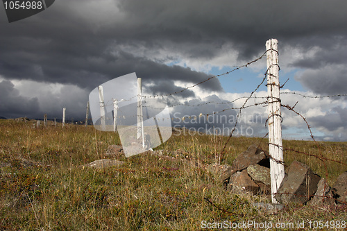 Image of Barbed wire fence