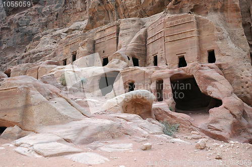 Image of Ancient Tombs at Petra in Jordan